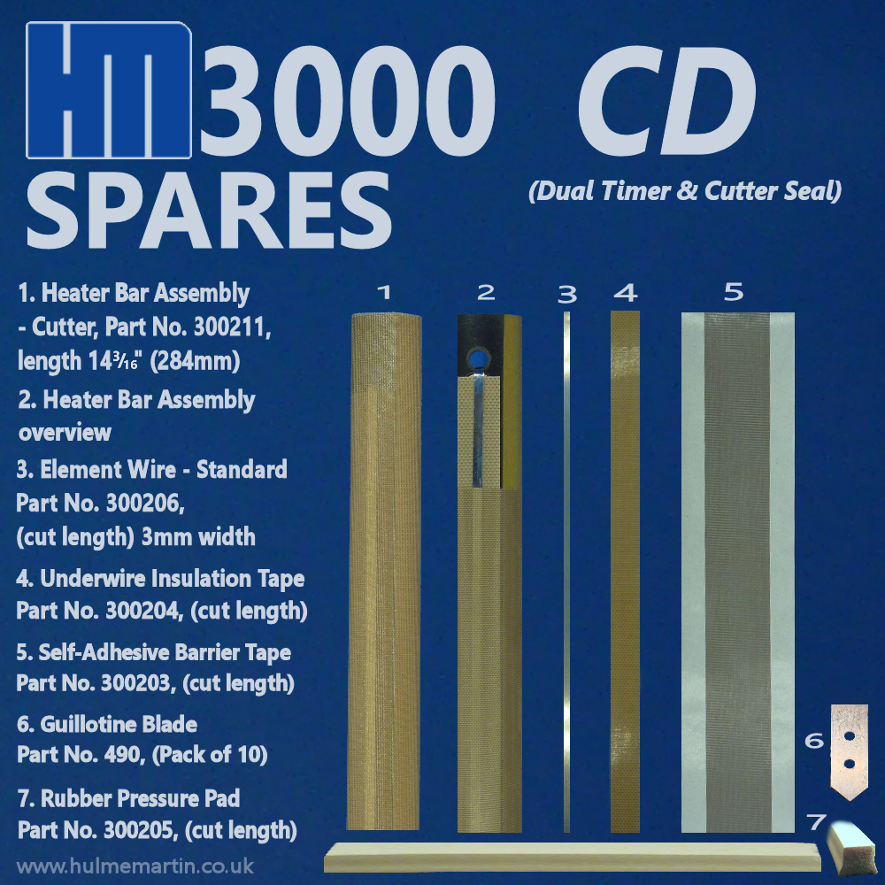 HM 3000 CD Spares Hulme Martin Heat Sealers Ltd